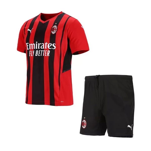 Heimtrikot AC Milan Kinder 2021-2022 Rote Günstige Fußballtrikots